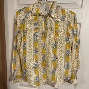 Roper - Western Shirt - Girl’s Size XL (14) Yellow Floral
